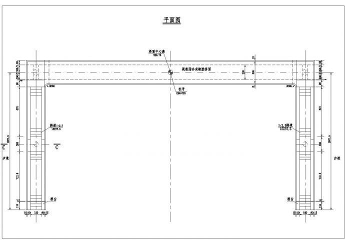 天桥施工图纸CAD原图（含钢箱梁设计图）_图1
