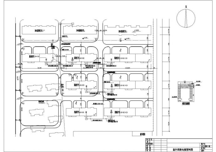 某小区外网闭路电视线路图CAD图纸_图1