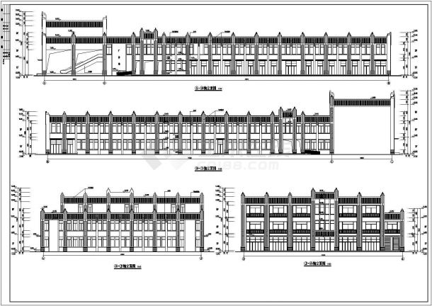 简欧风格两层菜市场及超市建筑施工图-图一