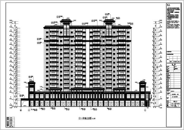 【浙江】二十八层简欧风格安置房小区建筑施工图-图一