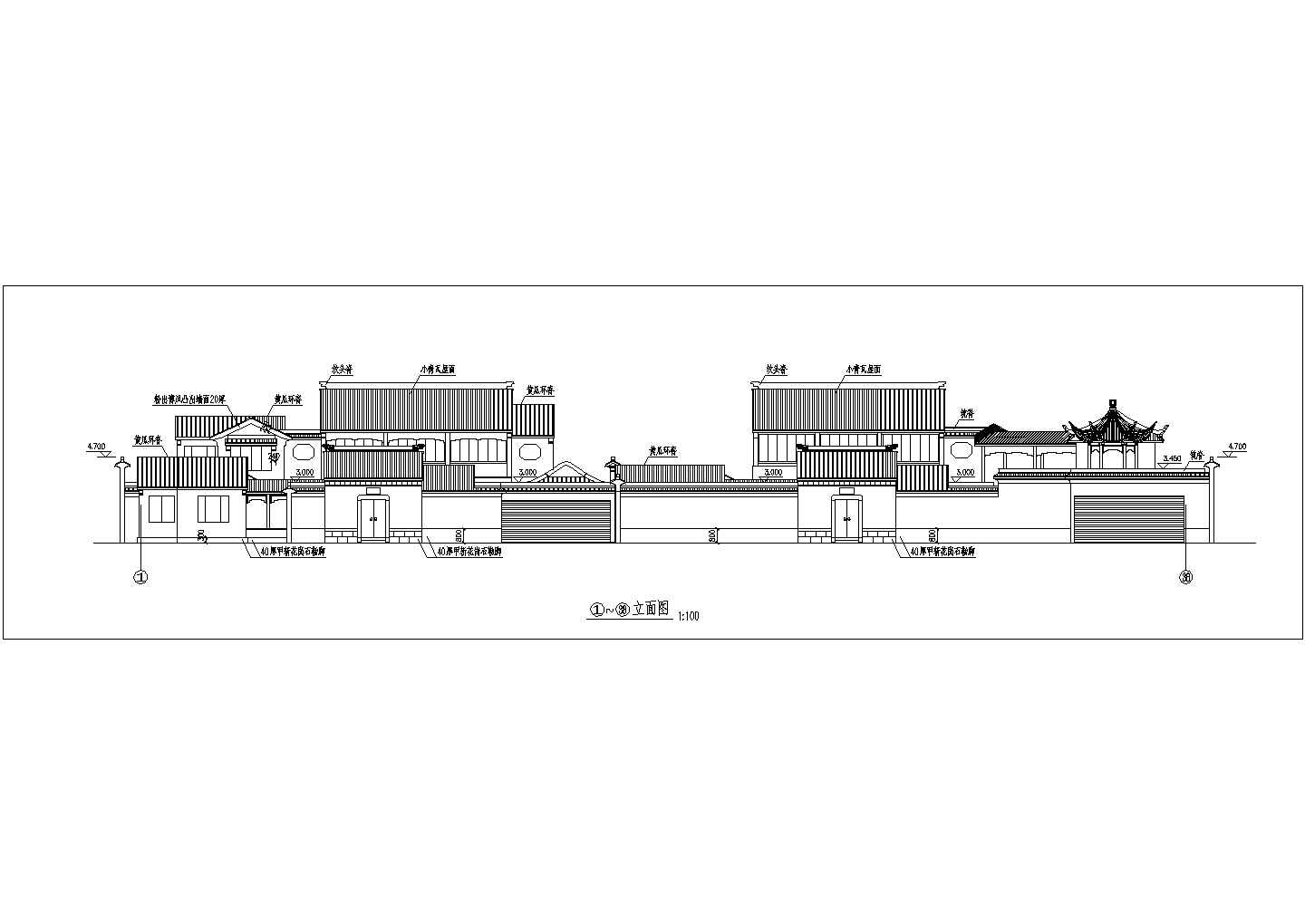 四川省某城市旅游景区古建筑CAD规划图