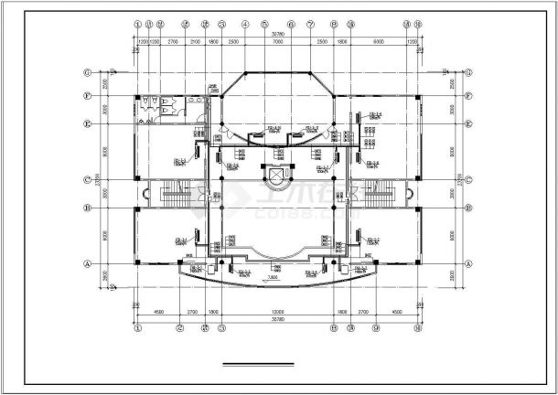 【湖南】某地多层办公楼中央空调系统设计施工图（风冷往复式冷水机组）-图二
