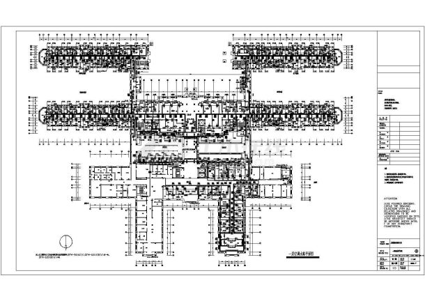 大连某地区铁路医院改造暖通设计cad工程图纸-图二