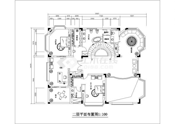 现代三餐层别墅室内装修设计方案图-图一