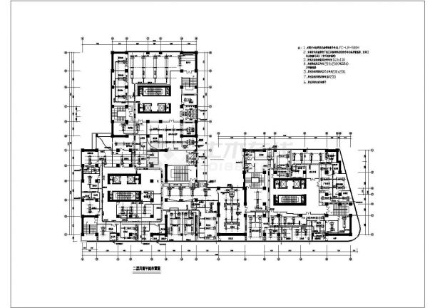 某地区小型商住办公楼中央空调设计图纸-图二