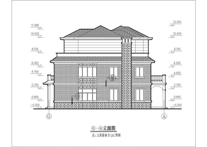 某地三层单体住宅别墅建筑施工图纸_图1