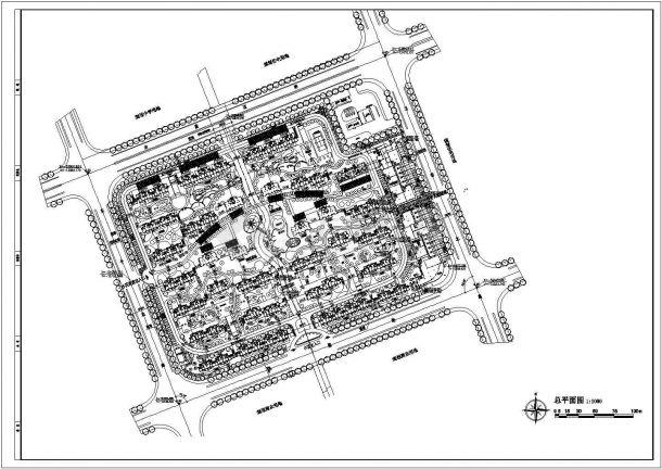苏州市教学园区某住宅小区CAD规划图-图一
