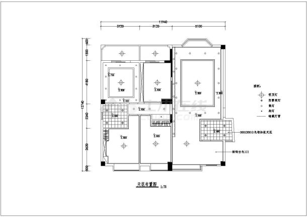 四川省某景区城市复式楼装修方案平面图-图二