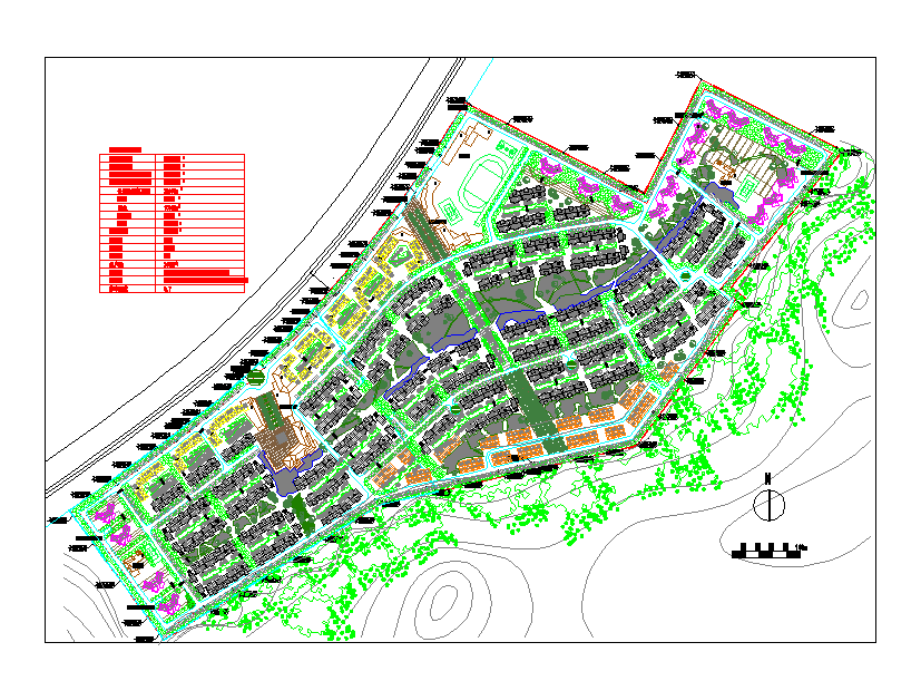小型的中惠沁林山庄园林景观设计规划总图