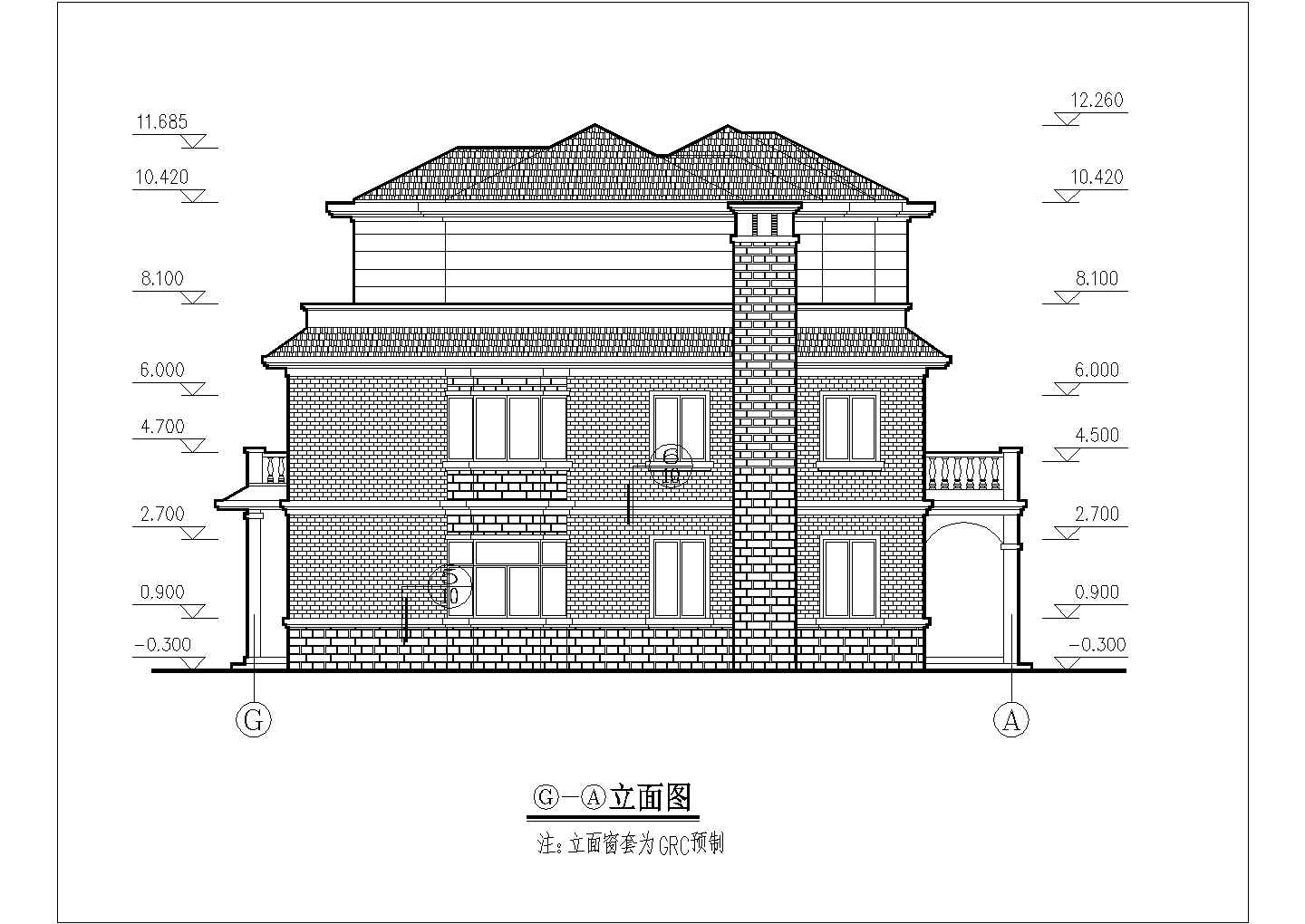 经典砖混三层自建房屋详细建筑设计图