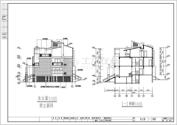 1003平方米精品别墅建筑设计施工图-图一