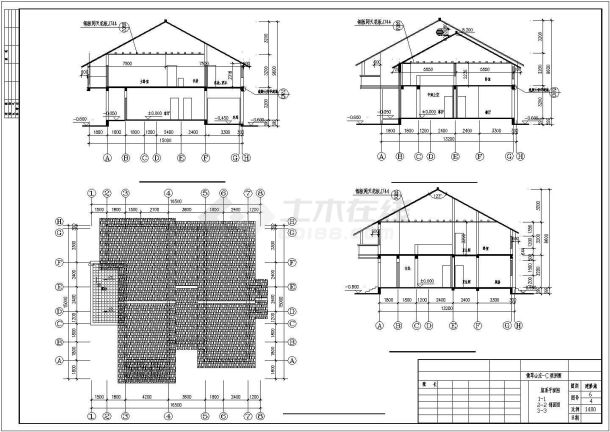 某市某高档山庄高档别墅建筑群建筑设计图纸-图二