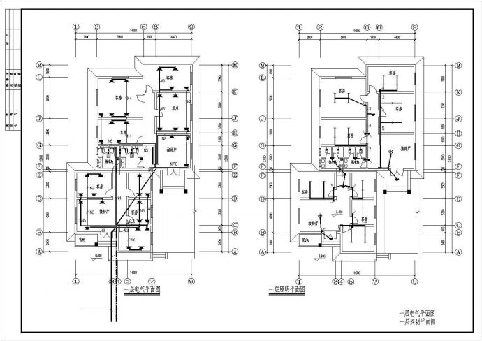 某地区别墅区域电气设计CAD施工图_图1