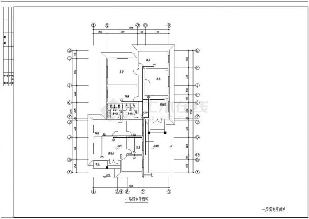 某地区别墅区域电气设计CAD施工图-图二