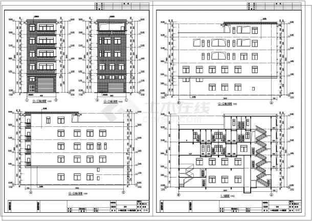 商住两用平屋顶农村房屋建筑设计图-图二