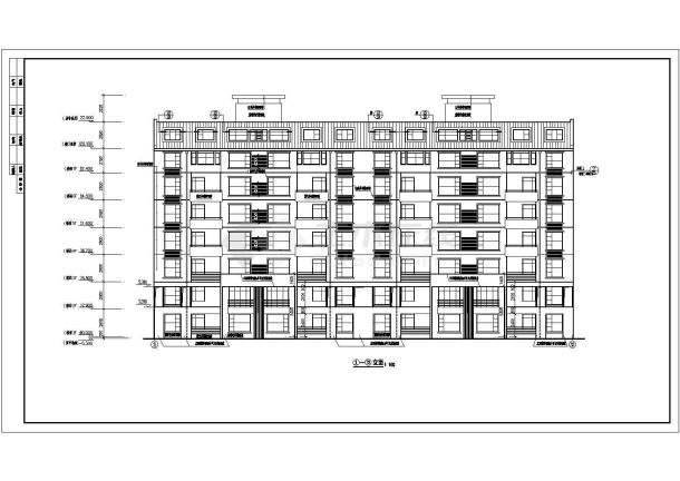 镇江市某住宅小区21栋建筑施工图-图一