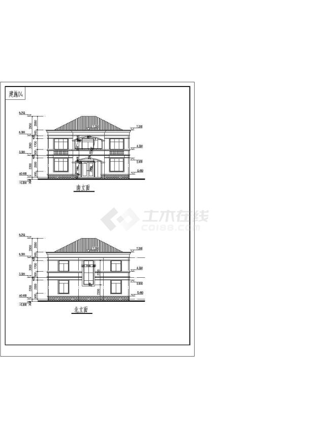 福建省沿海某别墅设计图纸与CAD效果图-图二