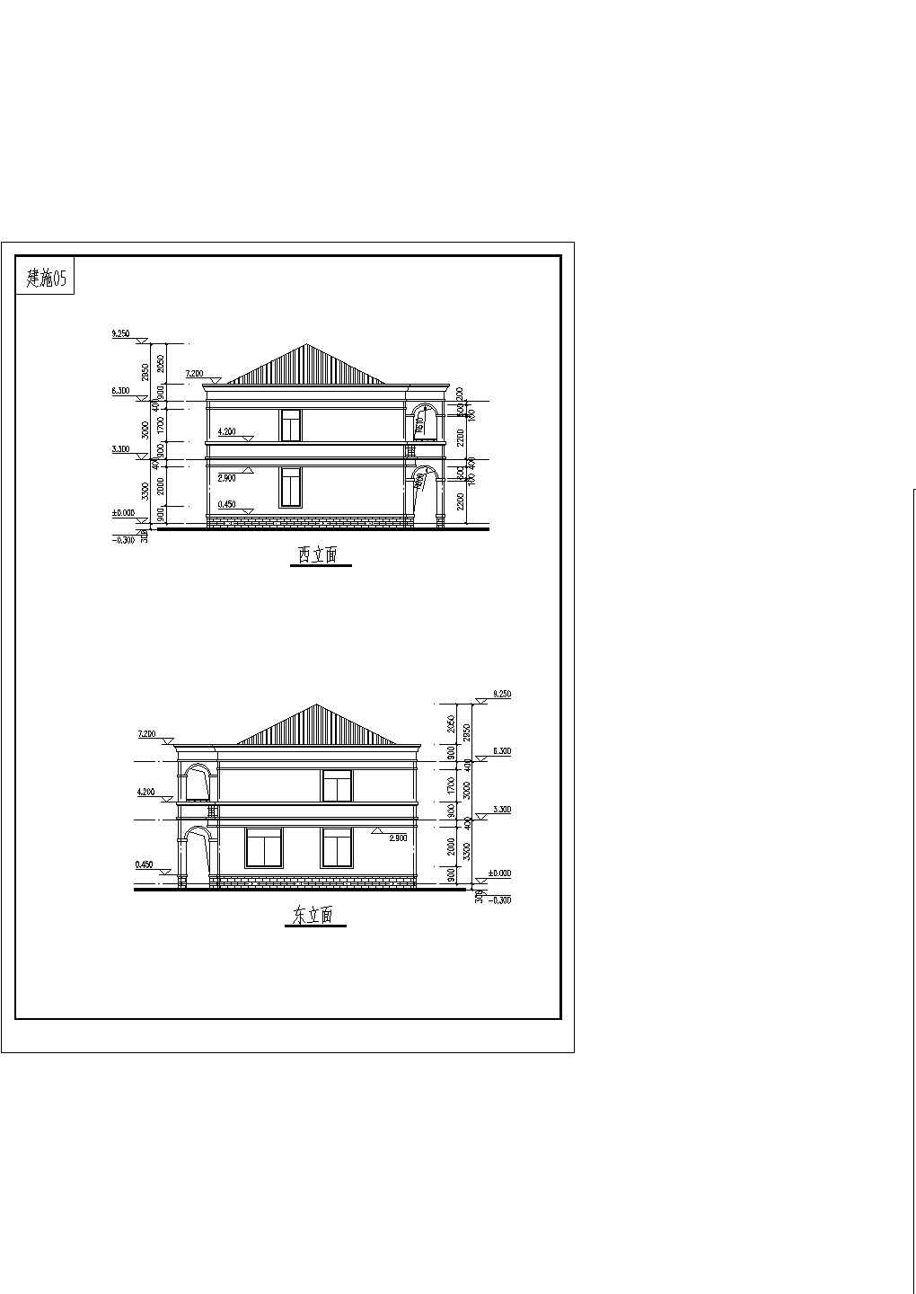 福建省沿海某别墅设计图纸与CAD效果图