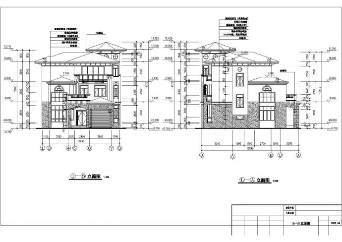 东南亚风格三层独栋自建别墅详细建筑设计图_图1