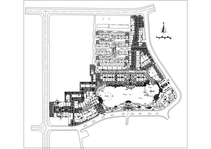 安徽省黄山市某黄山玉河商业步行街详细规划图_图1