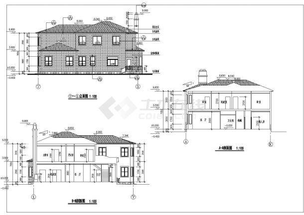 舒适实用二层新农村住宅详细建筑设计图-图一