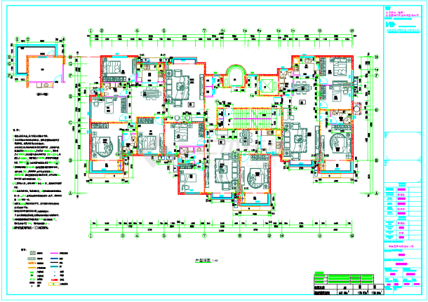 点式高层成套住宅建筑户型设计CAD施工图(一梯多户)-图一