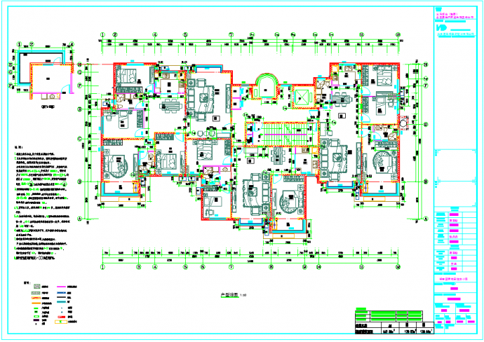 点式高层成套住宅建筑户型设计CAD施工图(一梯多户)_图1
