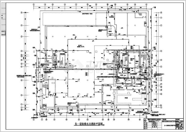 湖南娄底某商住楼给排水设计施工图纸-图一