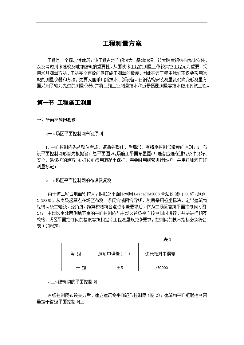 [北京]歌剧院工程测量专项施工方案