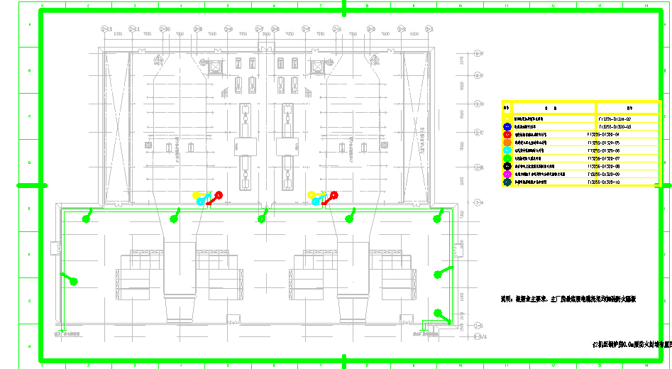 某地厂房电缆防火阻燃设计施工图（共7张）