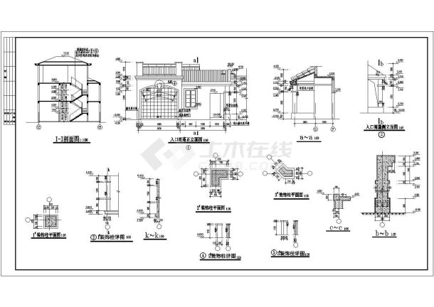 某日式普通别墅全套建筑设计施工图-图二