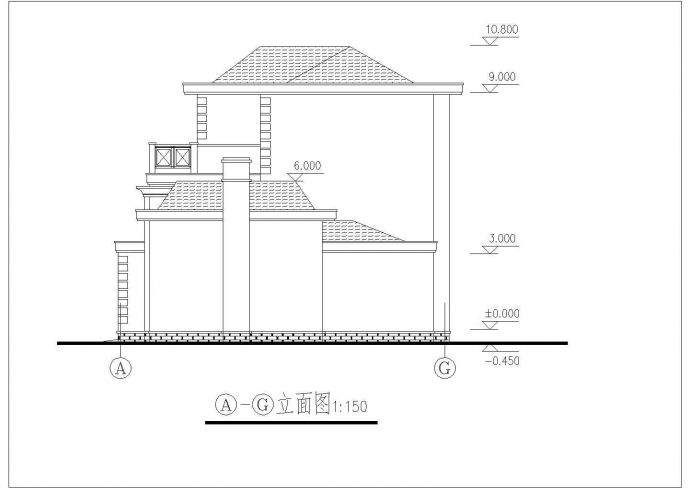 某地三层独栋别墅建筑方案设计施工图纸_图1