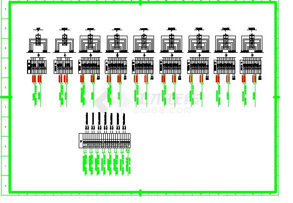 某机炉控制盘台内部安装接线设计图-图二