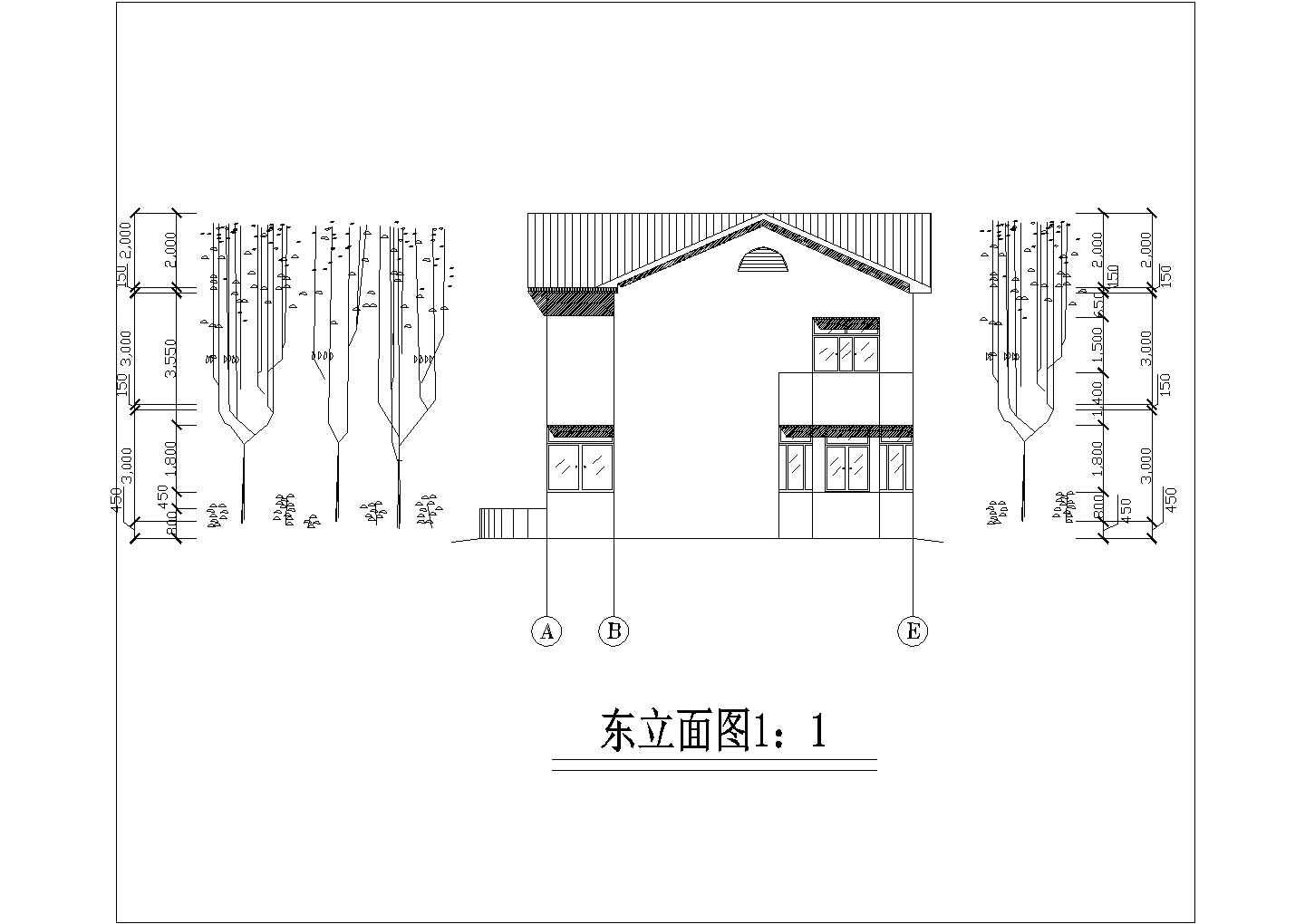 精美别致二层农村房屋详细建筑设计图