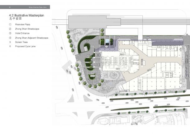 【湖北】绿色休闲商业活动广场景观规划设计方案（jpg格式）-图一