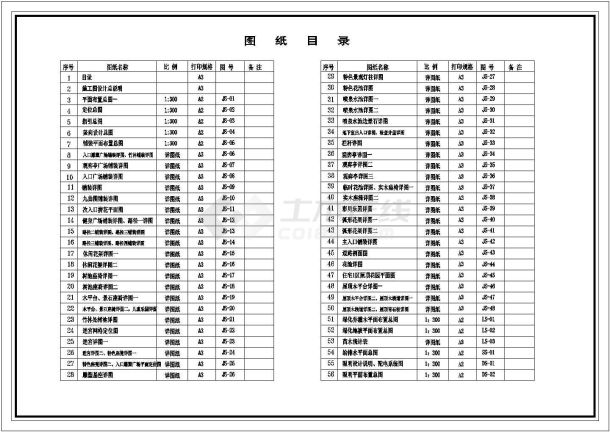 某地区海湾中庭景观完整设计施工图纸（含说明）-图二