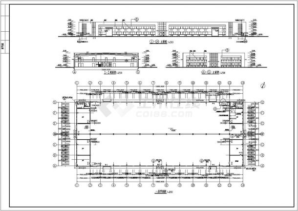 湖北省中部某城市郊区厂房建筑设计图-图一