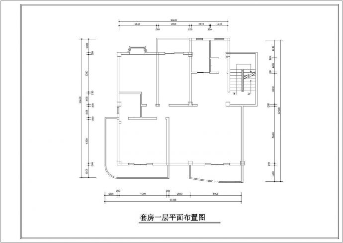 某地区套房电气设计施工CAD详图_图1