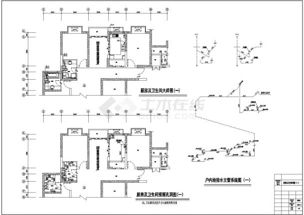 南方某高层住宅楼给排水设计cad方案图纸-图二