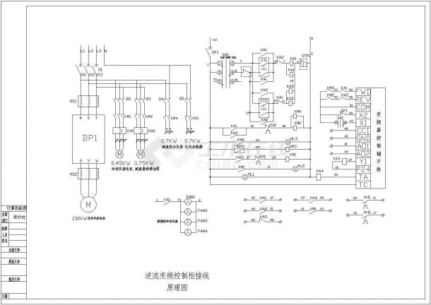 电气设计变频控制CAD原理图（全套）-图一