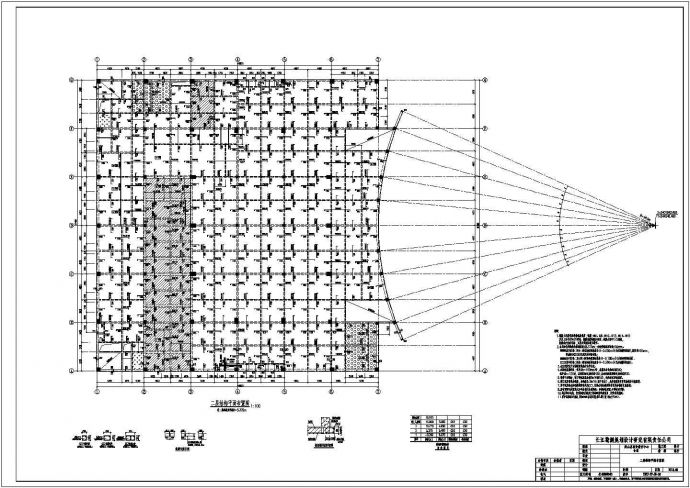 职教中心食堂建筑结构cad设计施工图_图1
