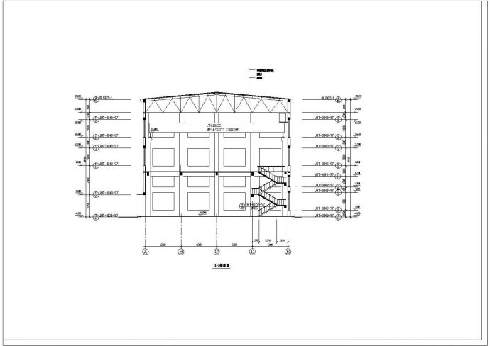 某化厂空分压缩机厂房土建cad设计施工图_图1
