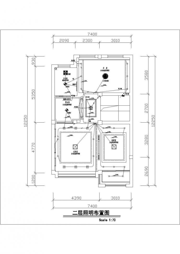 带棋牌室舒适三层自建房屋装修详细建筑设计图_图1