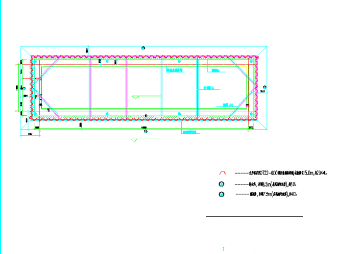 拉森桩支护基坑水池设计cad图_图1