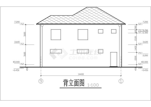 二层经济独栋农村房屋详细建筑设计图-图二