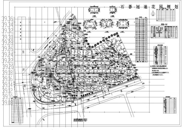 广州冠迪花园园林景观设计cad总平面图-图一