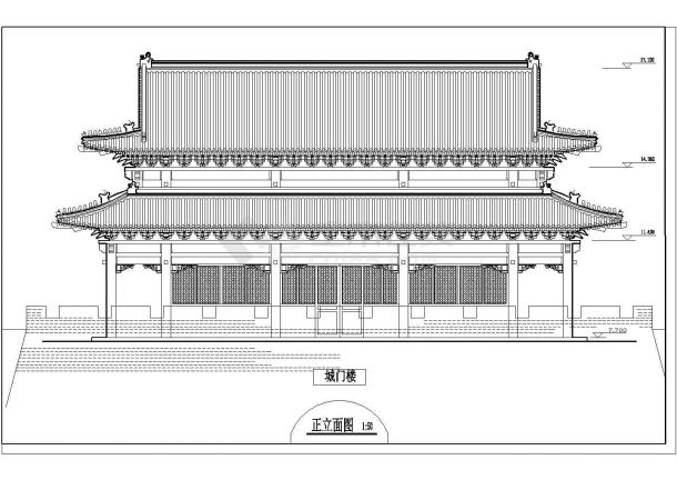 某地仿古宫殿筑施工图(仿古设计)