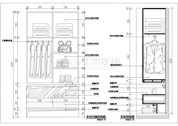 【惠州】中式风格三室两厅室内装修施工图（附效果图）-图一