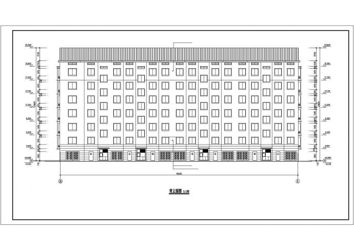 某地区小型多住宅楼建筑设计施工图（共11张）_图1
