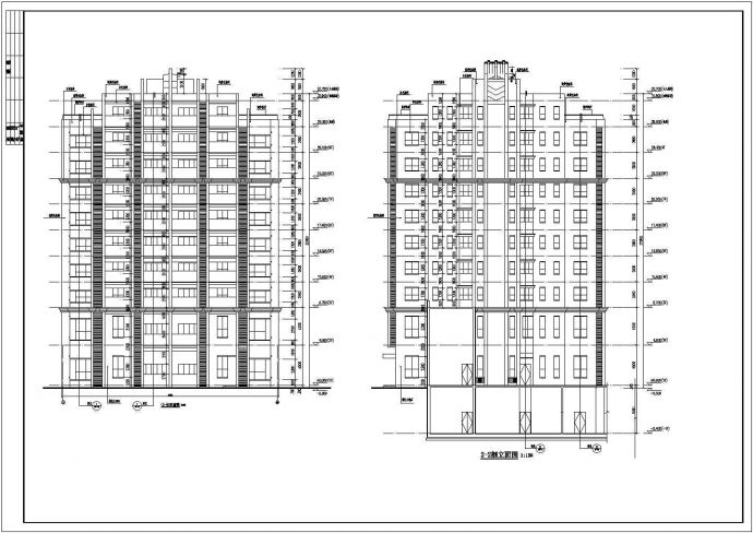 某地带底层商业多层住宅CAD设计施工图纸_图1